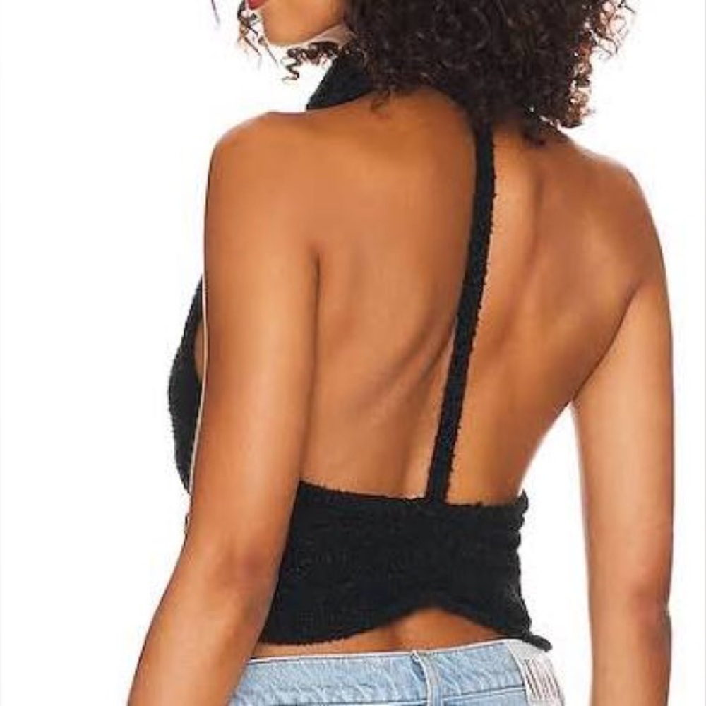 Free people, autumn angst top net L sweater backless tank